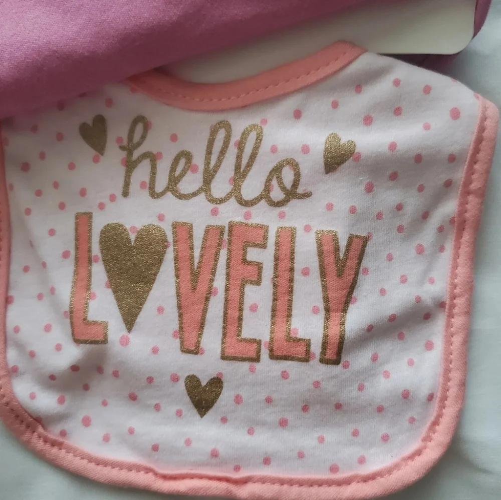 5 Pack Baby Girls Bibs
